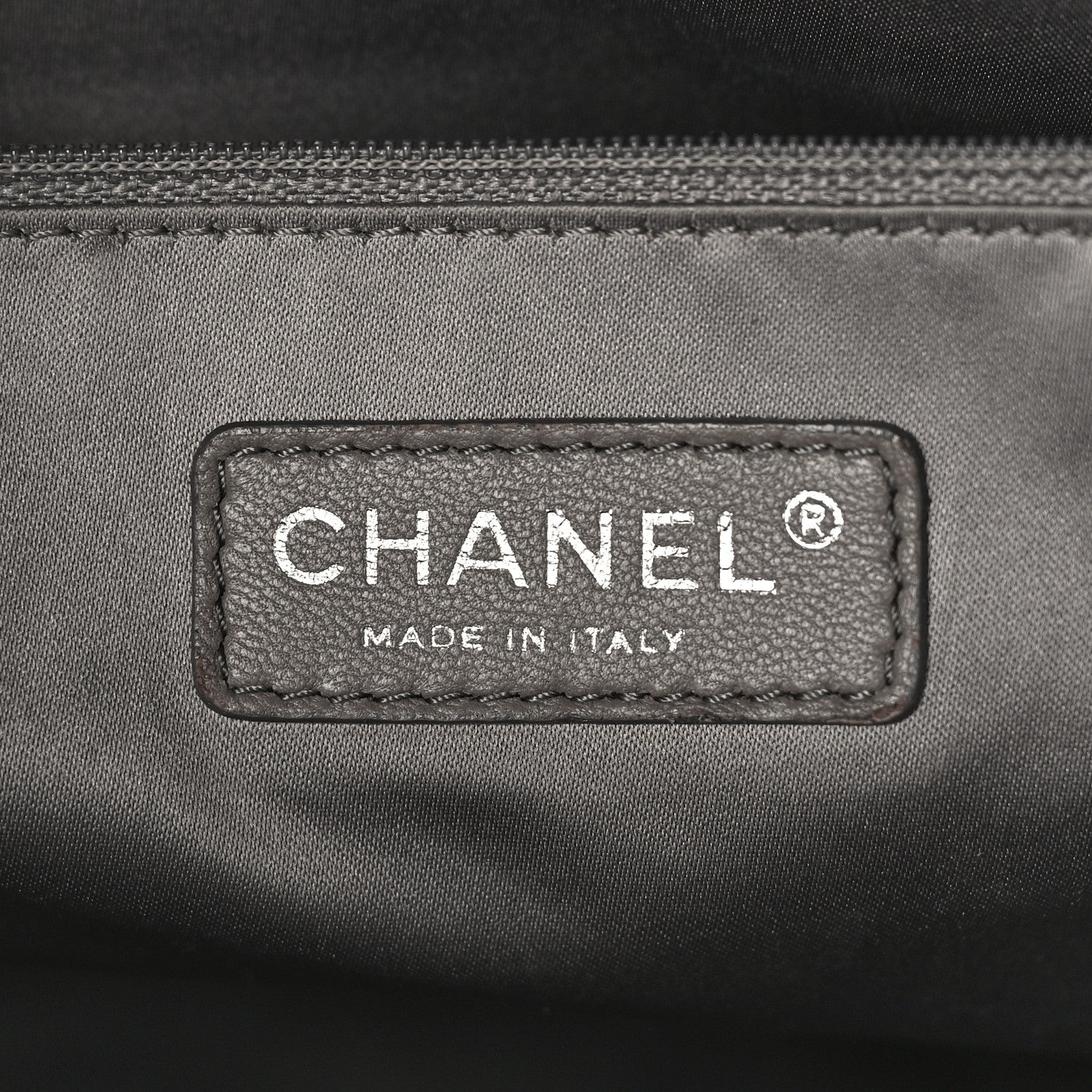 Chanel Vinyl Quilted Frozen Shopping Tote Silver 6 of 13