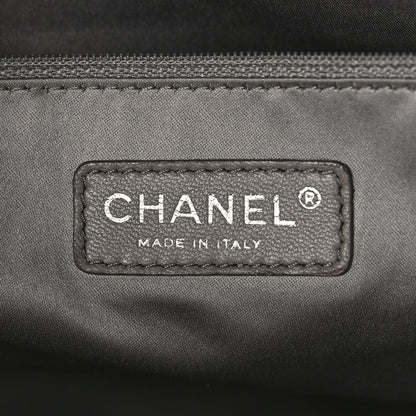 Chanel Vinyl Quilted Frozen Shopping Tote Silver 6 of 13