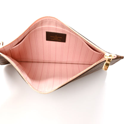 Louis Vuitton Damier Ebene Neverfull MM GM Pochette Rose Ballerine 5 of 6