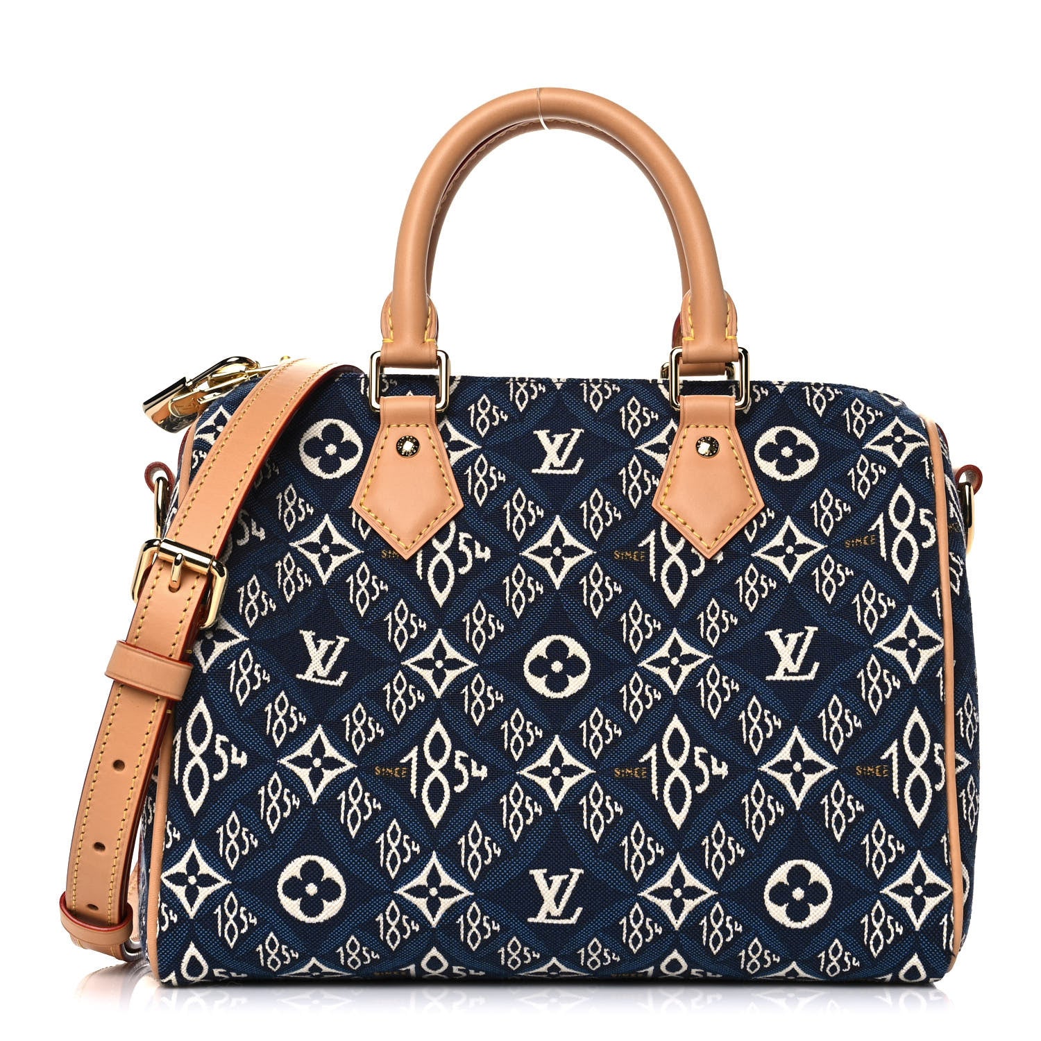 Louis Vuitton Jacquard Since 1854 Speedy Bandouliere 25 Blue 1 of 11