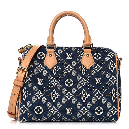 Louis Vuitton Jacquard Since 1854 Speedy Bandouliere 25 Blue 1 of 11
