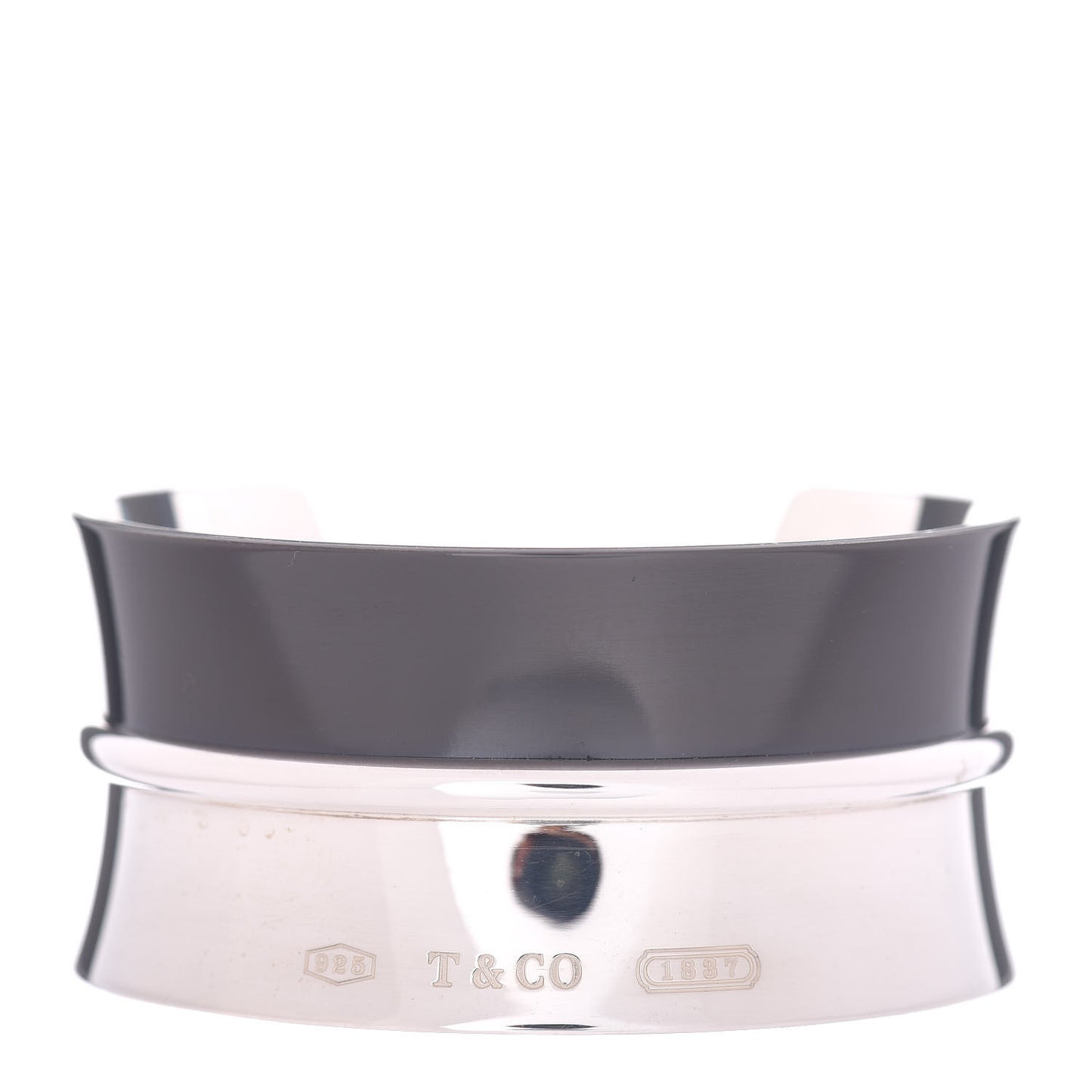 Titanium Sterling Silver 1837 Wide Belt Cuff Bracelet