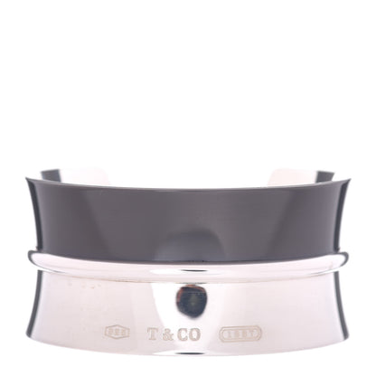 Tiffany Titanium Sterling Silver 1837 Wide Belt Cuff Bracelet 1 of 4