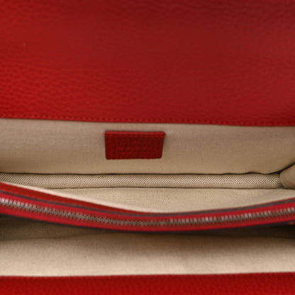 Gucci Dollar Calfskin Swarovski Crystal Small Dionysus Shoulder Bag Hibiscus Red 6 of 11