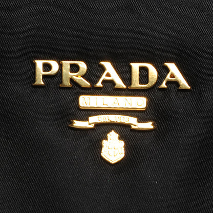 Prada Calfskin Tessuto Nylon Shopping Satchel Black 9 of 10