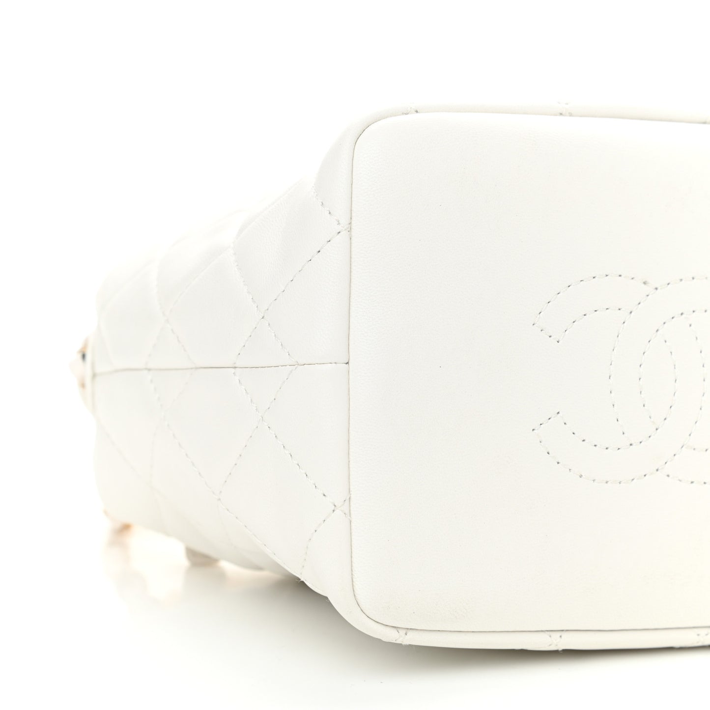 Lambskin Quilted Small Perfect Meeting Hobo White