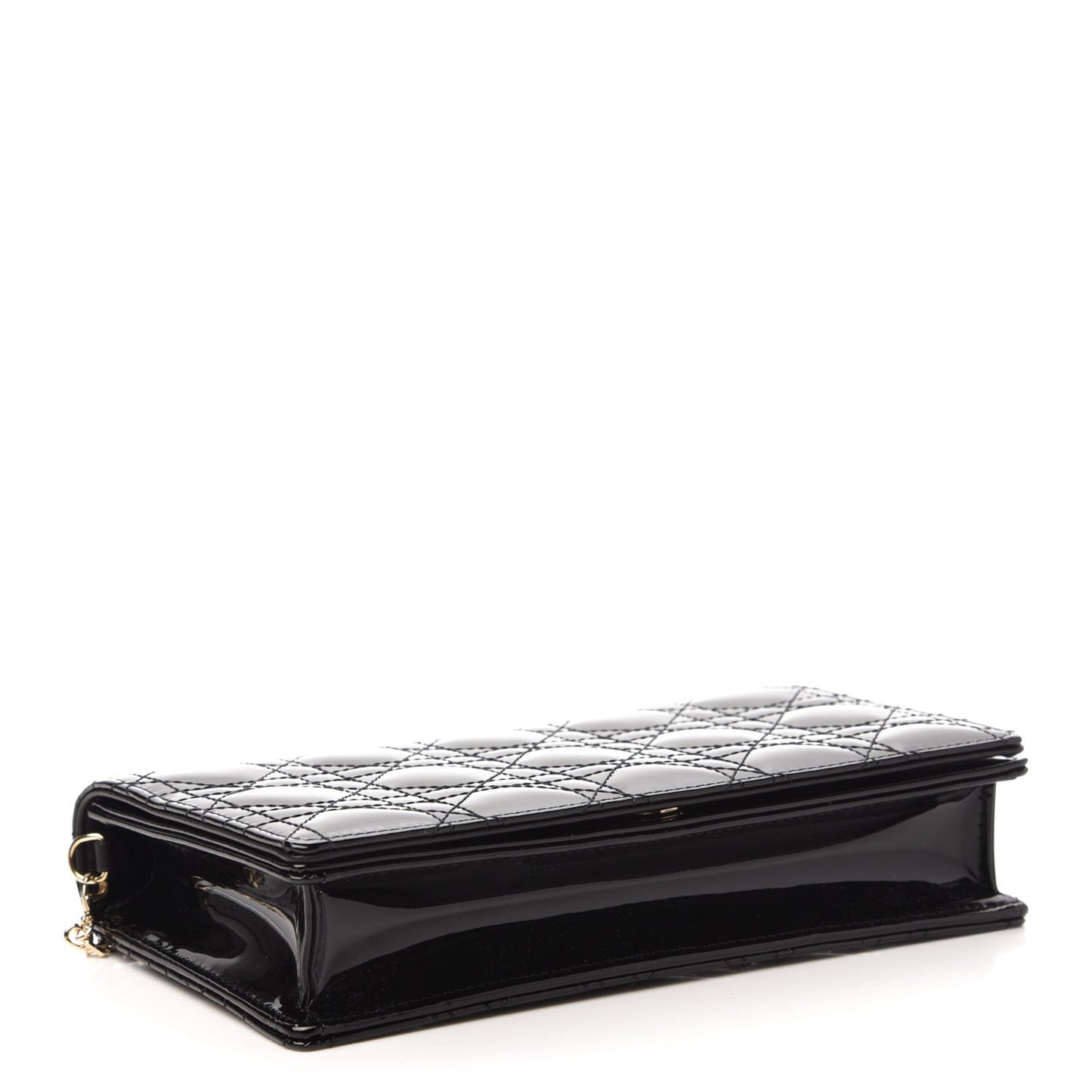 Patent Cannage Lady Dior Clutch Black