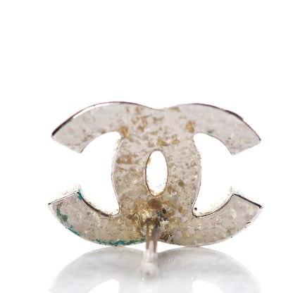 Chanel Crystal Timeless CC Earrings Silver 4 of 6