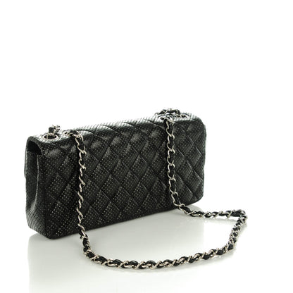 Chanel Lambskin Perforated East West Flap Black 3 of 8