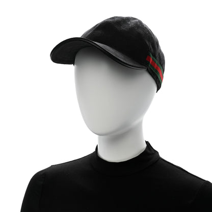 Gucci Monogram Web Baseball Hat XL Black 2 of 11