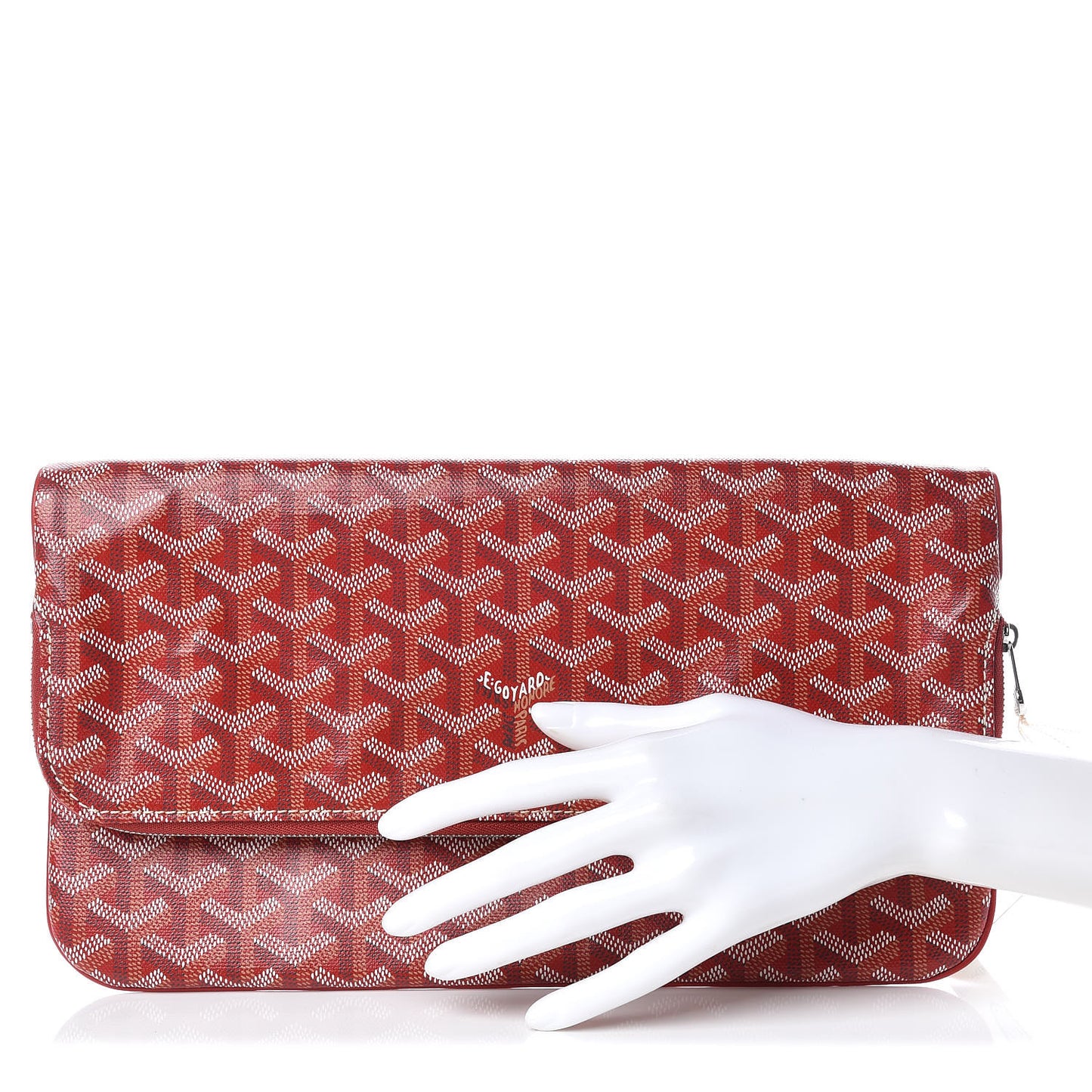 Goyardine Sainte Marie Soft Clutch Red