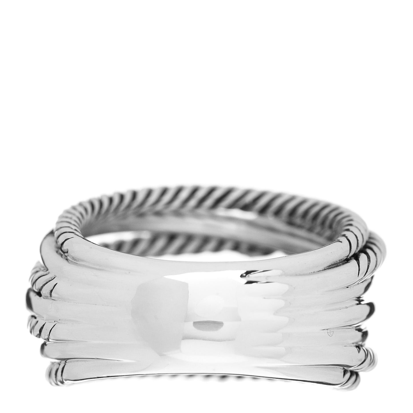 Sterling Silver Diamond Triple X Crossover Ring 57 8