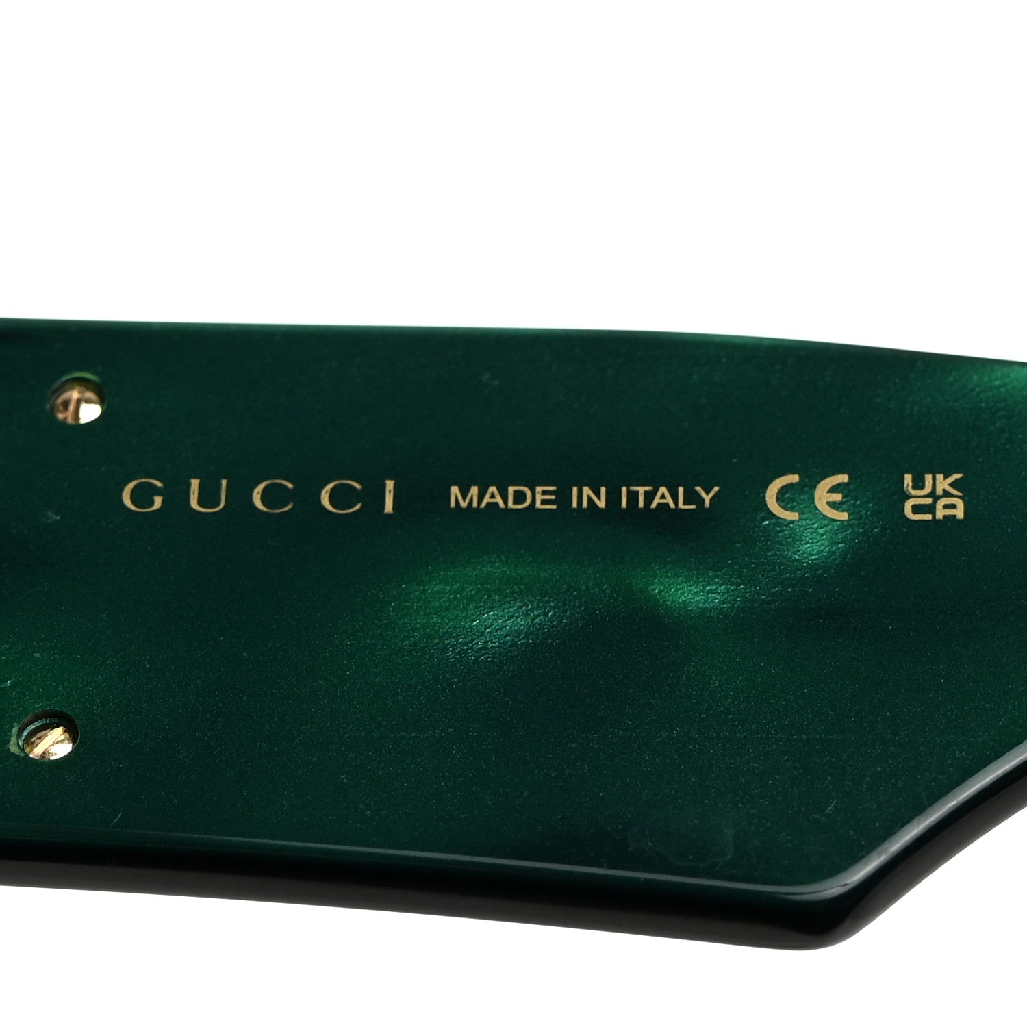 Gucci Acetate Square Frame Sunglasses GG0956S Green Black 6 of 8