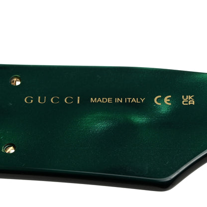 Gucci Acetate Square Frame Sunglasses GG0956S Green Black 6 of 8