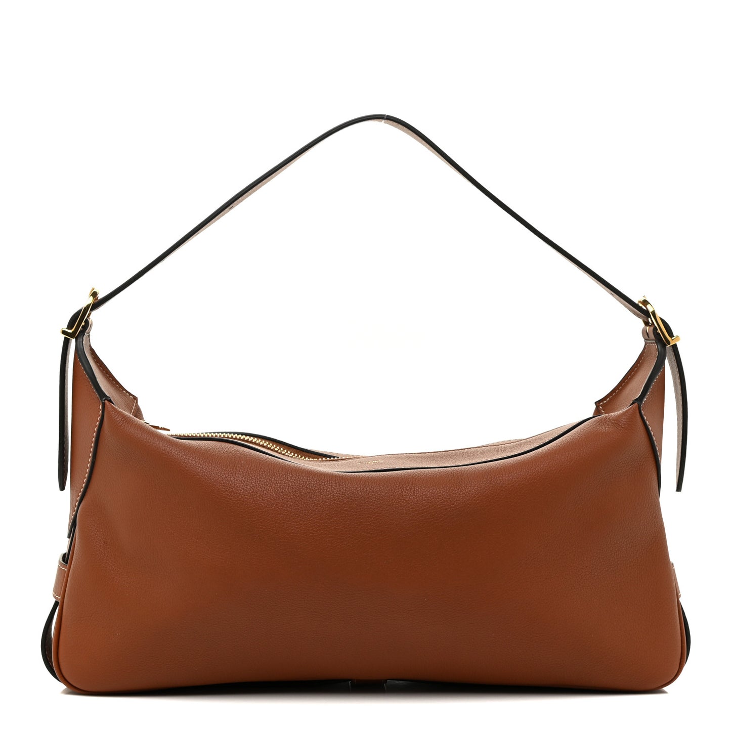 Supple Calfskin Medium Romy Shoulder Bag Tan