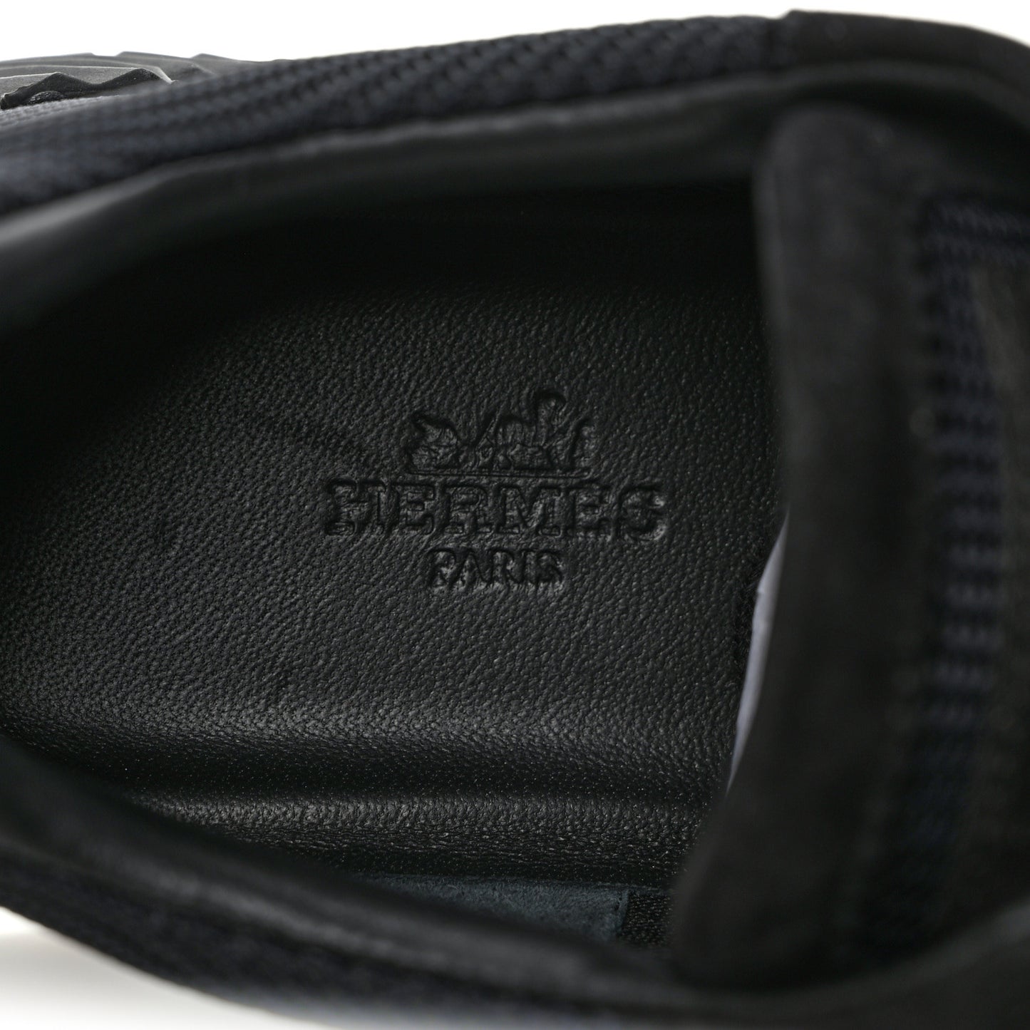 Technical Mesh Suede Goatskin Bouncing Sneakers 37 Black