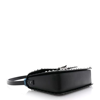 Valentino Garavani Smooth Calfskin Enamel Tonal Rockstud23 Shoulder Bag Black 4 of 9