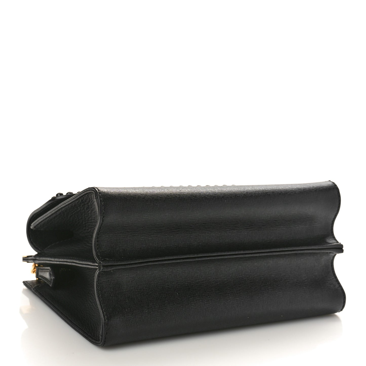 Vitello Elite Studded Monster Mini Demi Jour Shoulder Bag Black