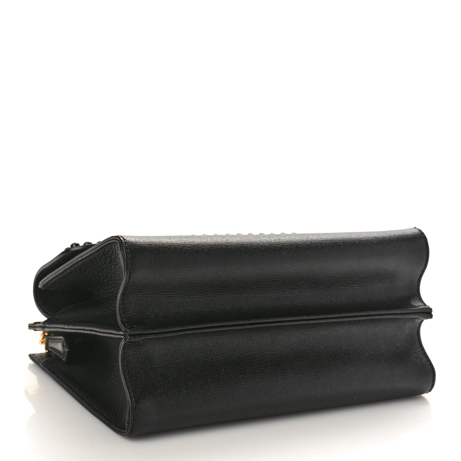Fendi Vitello Elite Studded Monster Mini Demi Jour Shoulder Bag Black 4 of 10