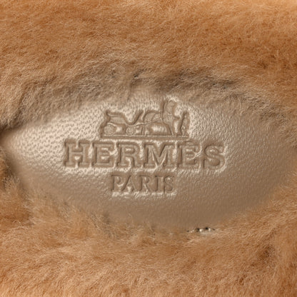 Hermes Woolskin Oran Sandals 41 Beige Argile 9 of 9