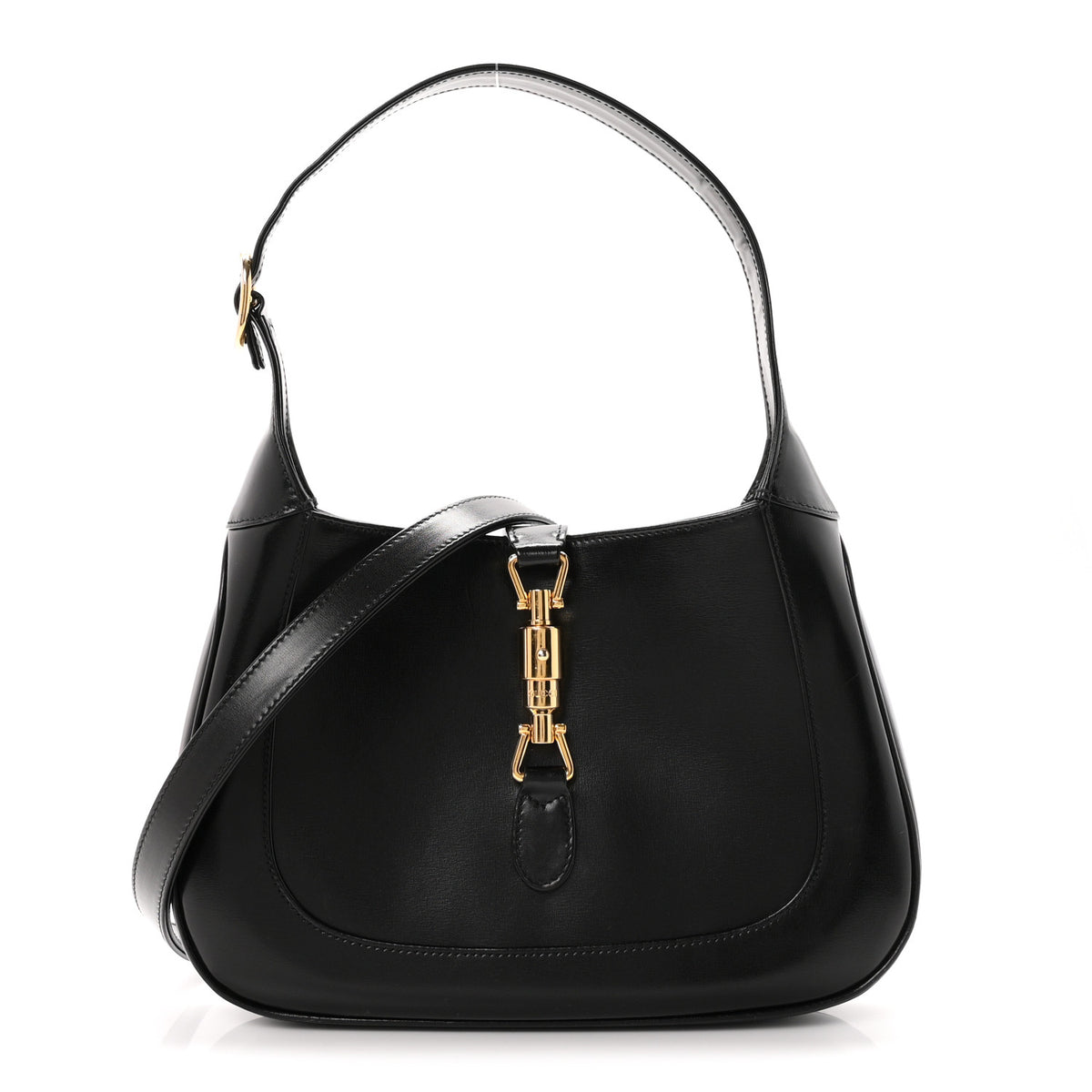 Gucci Boarded Dyana Lux Calfskin Small Jackie 1961 Hobo Black 1 of 12