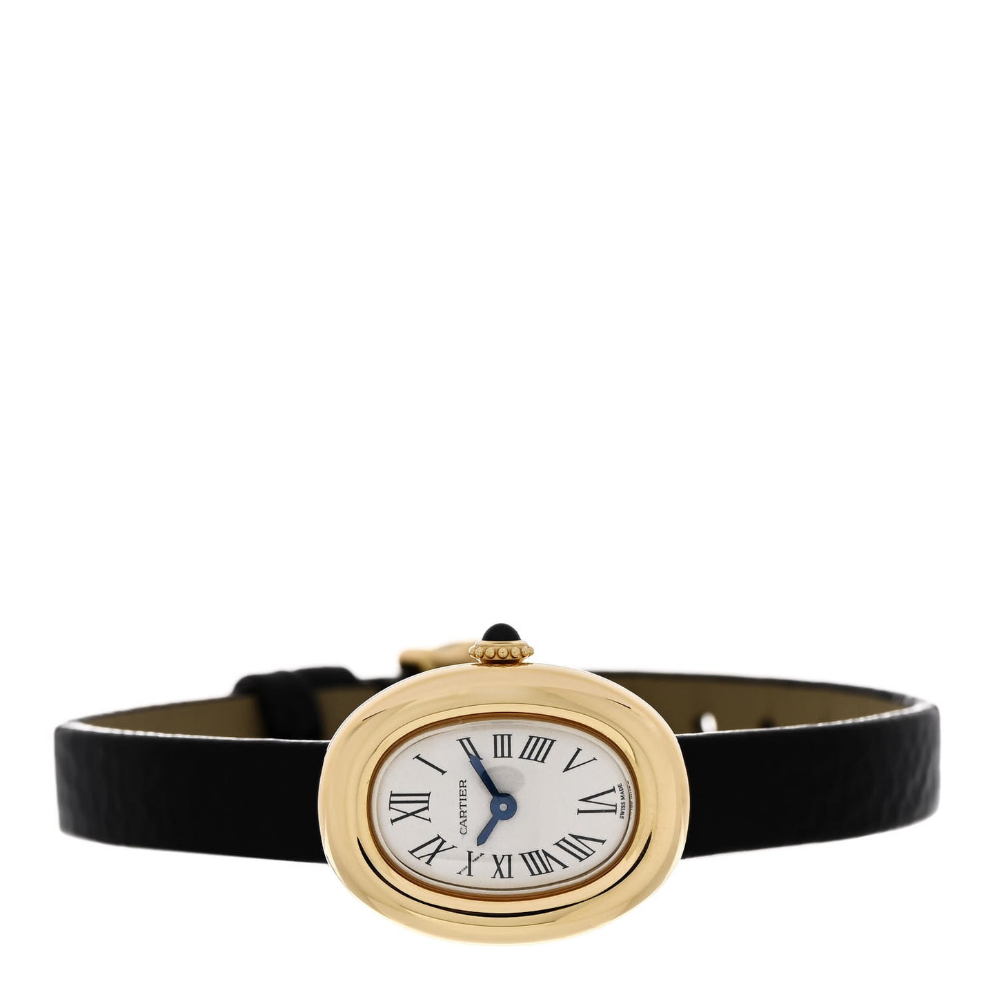 18K Yellow Gold Calfskin 18mm Baignoire Quartz Watch