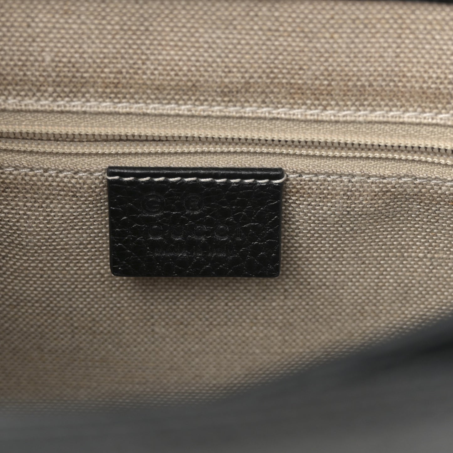 Dollar Calfskin Medium Interlocking G Top Handle Shoulder Bag Black
