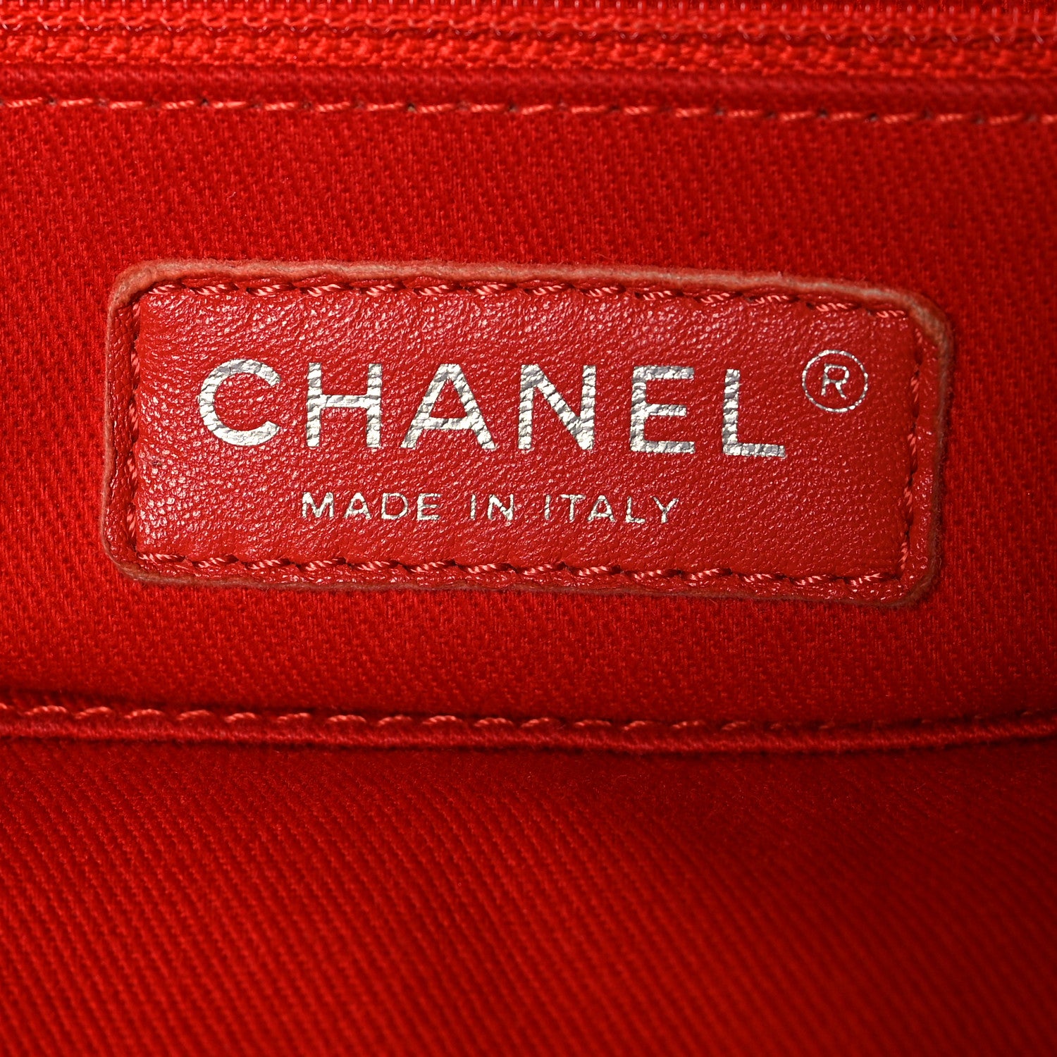Chanel Calfskin Perforated Up In The Air North South Tote Red 6 of 10