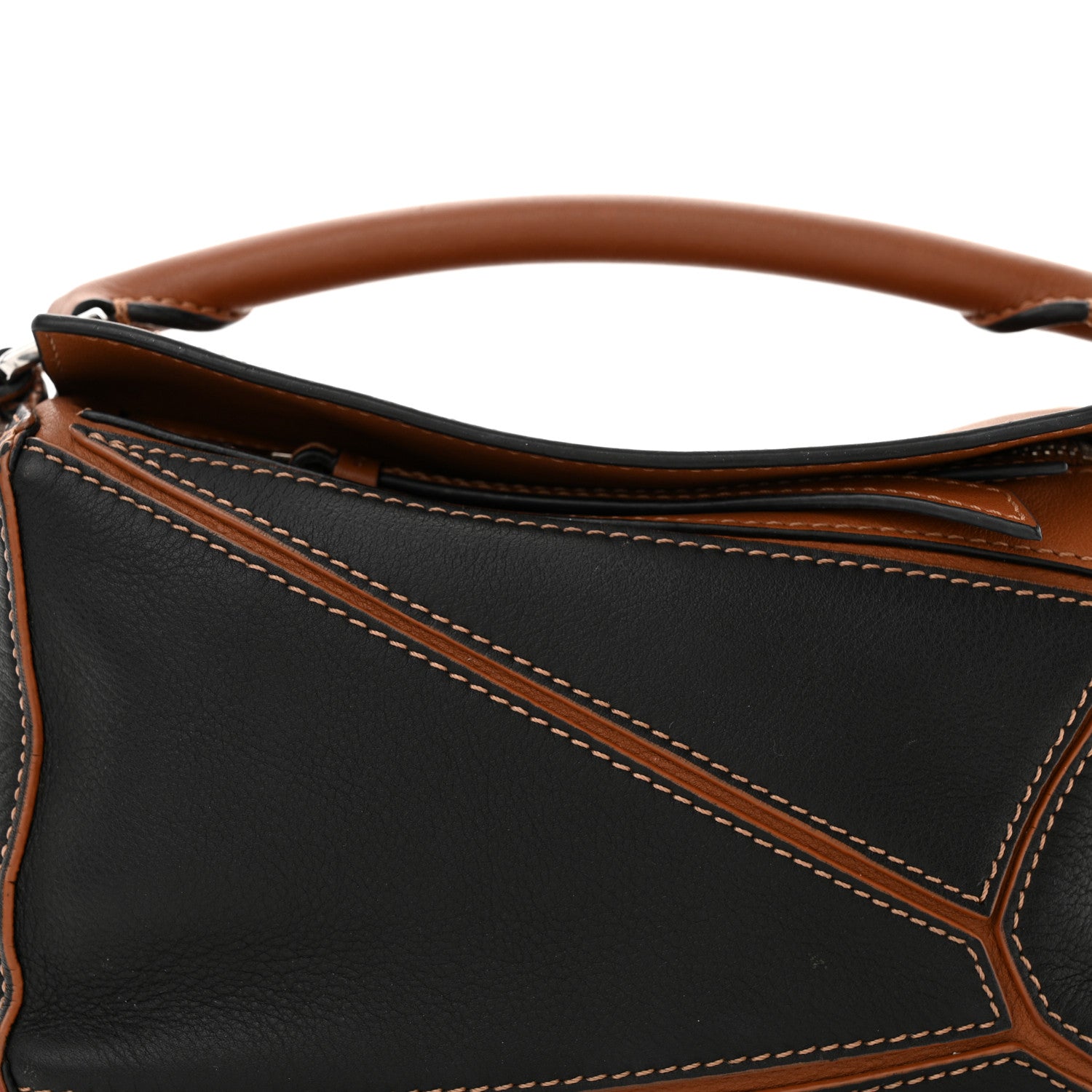 Loewe Calfskin Mini Puzzle Bag Tan Black 8 of 14