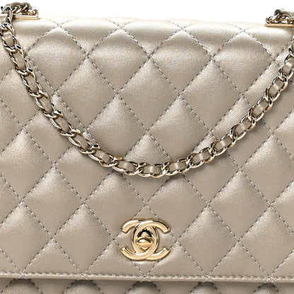 Chanel Lambskin Quilted Fantasy Pearl Flap Light Gold 8 of 10