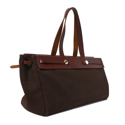 Hermes Toile Vache Hunter Herbag 2 in 1 MM Rouge Sellier Ebene 2 of 9