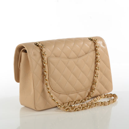 Chanel Caviar Quilted Medium Double Flap Beige Clair 3 of 9