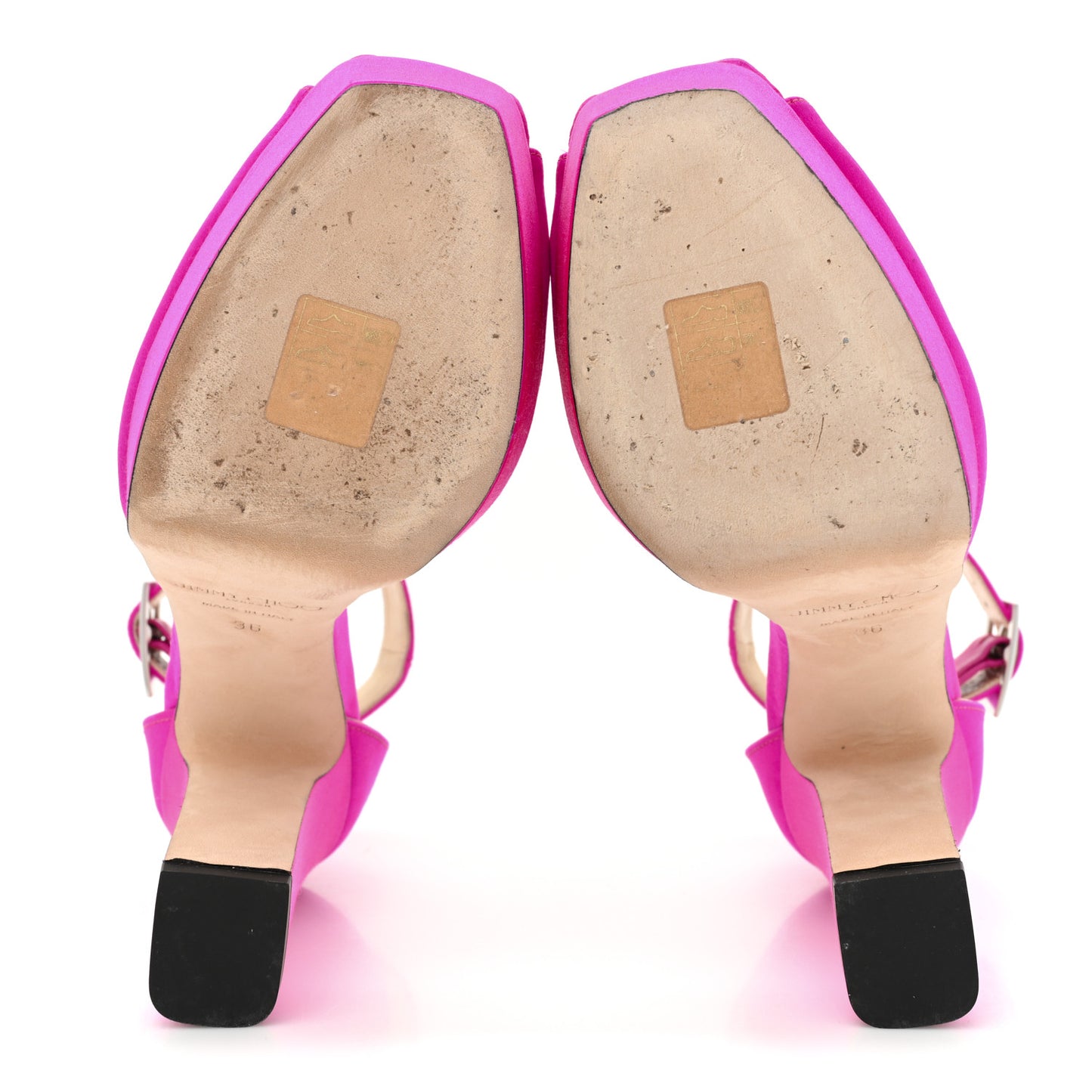 Satin Pearl Socorie 120 Sandals 36 Fuchsia White