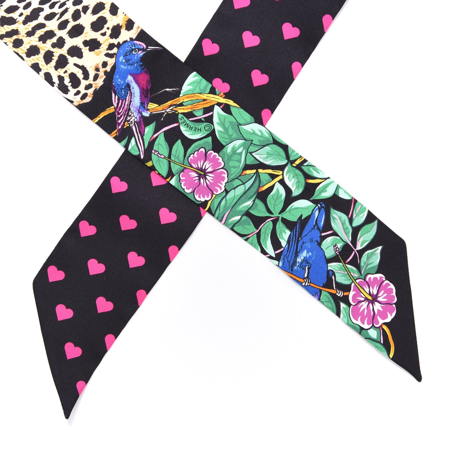 Silk Jungle Love Love Twilly Black Vert Rose Vif