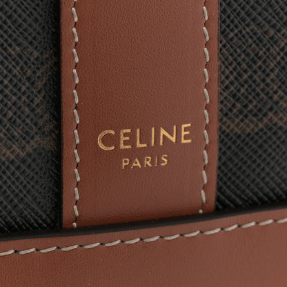 Celine Triomphe Canvas Calfskin Medium Bucket Bag Tan 6 of 11
