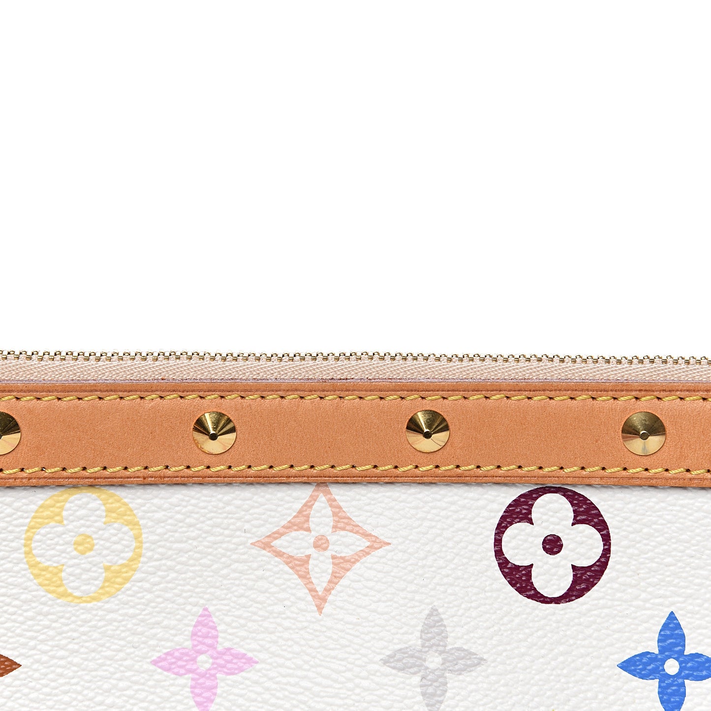 Monogram Multicolor Pochette Accessories White