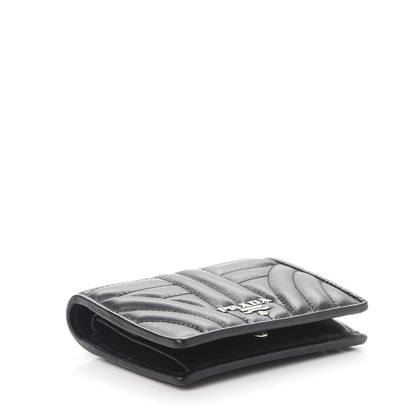 Prada Soft Calfskin Impunture Diagramme Wallet Black 4 of 8
