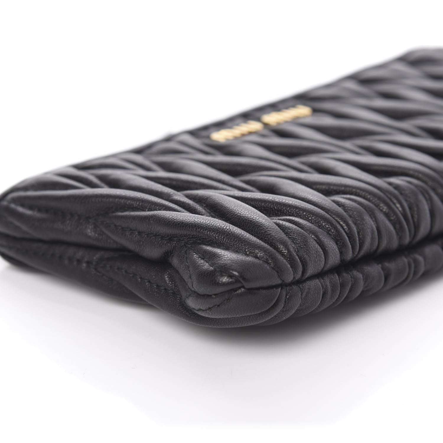 Miu Miu Nappa Matelasse Pouch Black 6 of 9