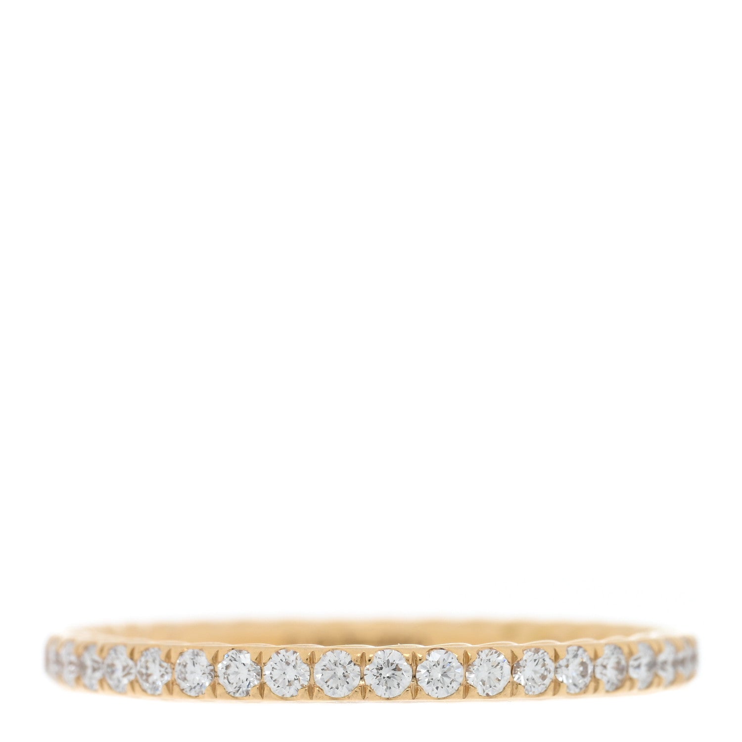 David Yurman 18k Yellow Gold Diamond 1.8mm Eden Eternity Wedding Band Ring 56 7.5 1 of 4
