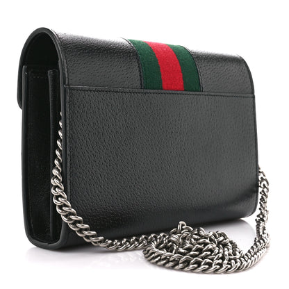 Gucci Calfskin Web Mini Dionysus Chain Wallet Black 3 of 12
