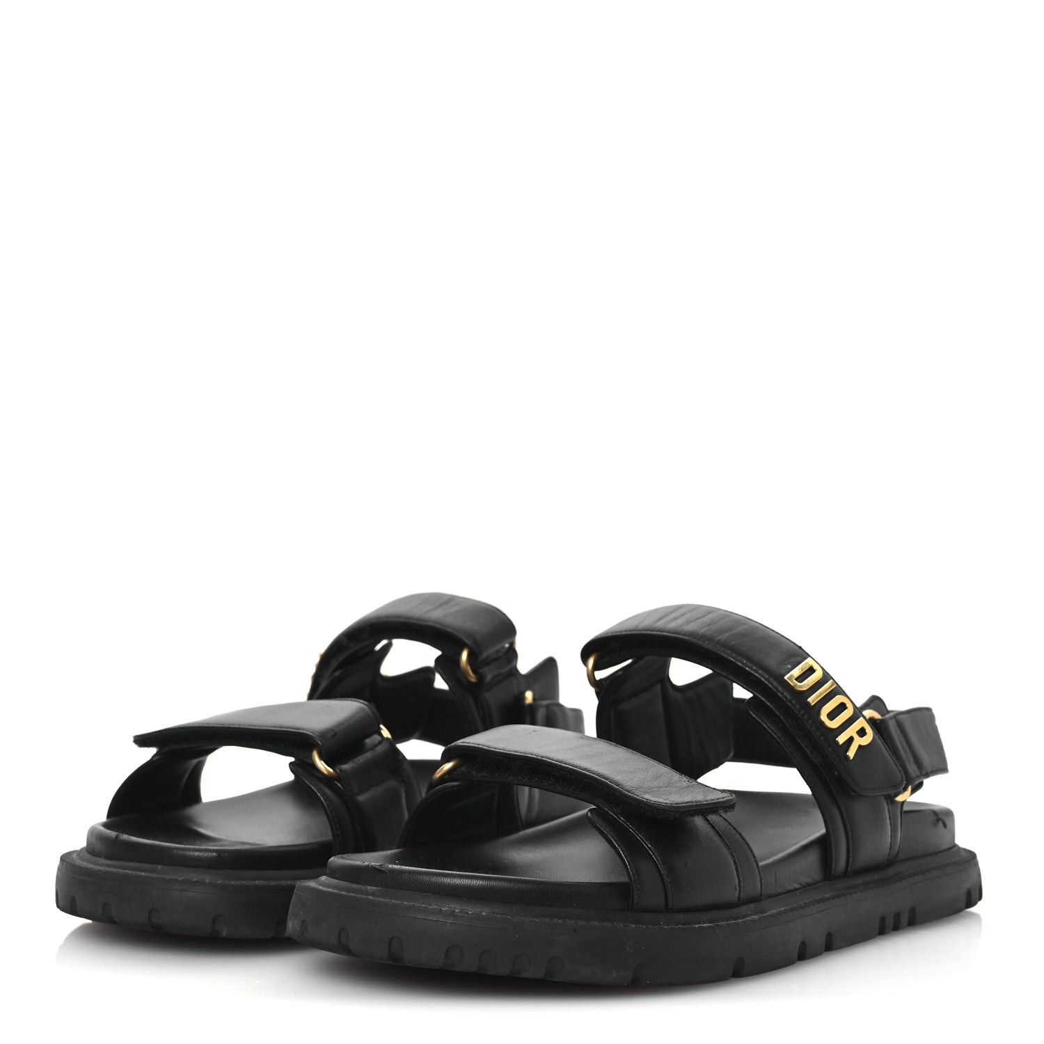 Christian Dior Lambskin Dioract 10mm Sandals 39 Black 4 of 15