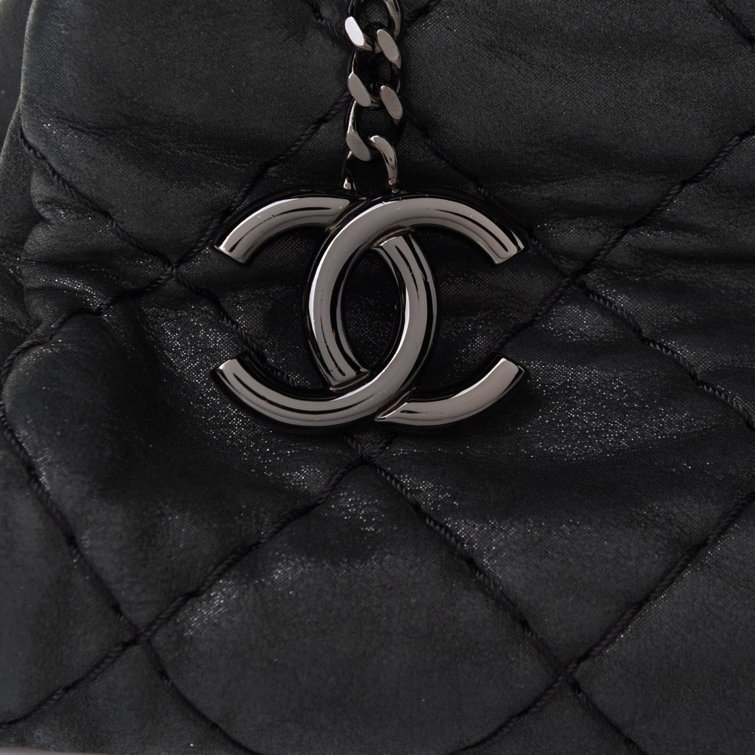Chanel Aged Calfskin Medium Just Mademoiselle Bowling Bag Black 8 of 10