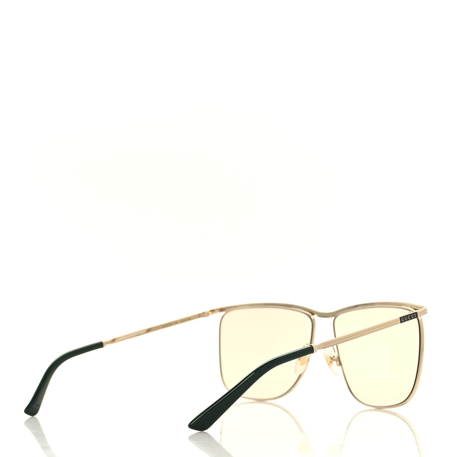 Gucci Metal Square Frame Sunglasses GG0821S Gold 4 of 8