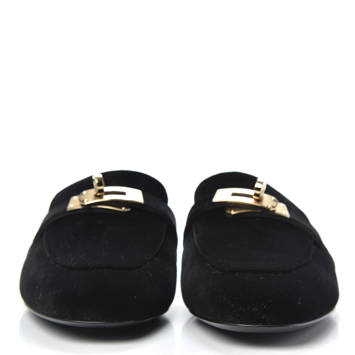 Hermes Velvet Goatskin Oz Mules 36.5 Black 2 of 8