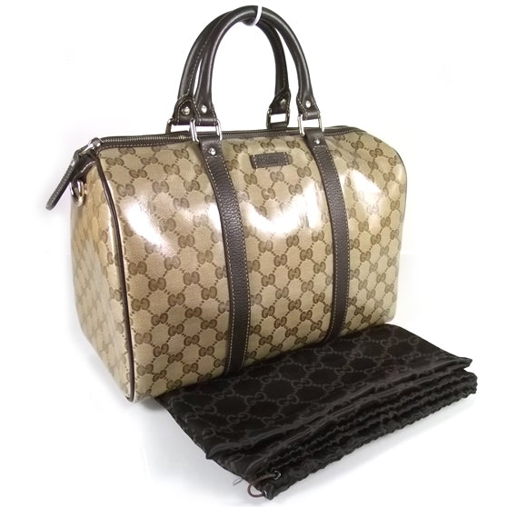 Crystal Monogram Dollar Calfskin Medium Joy Boston Beige Ebony Testa di Moro
