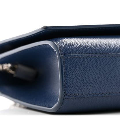 Saint Laurent Grain De Poudre Medium Classic Monogram Kate Satchel Blue Clair 9 of 10