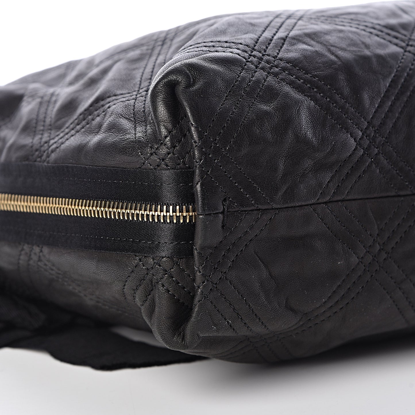 Lambskin Stitched Tote Black