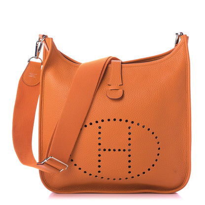 Hermes Taurillon Clemence Evelyne III GM Orange 1 of 13