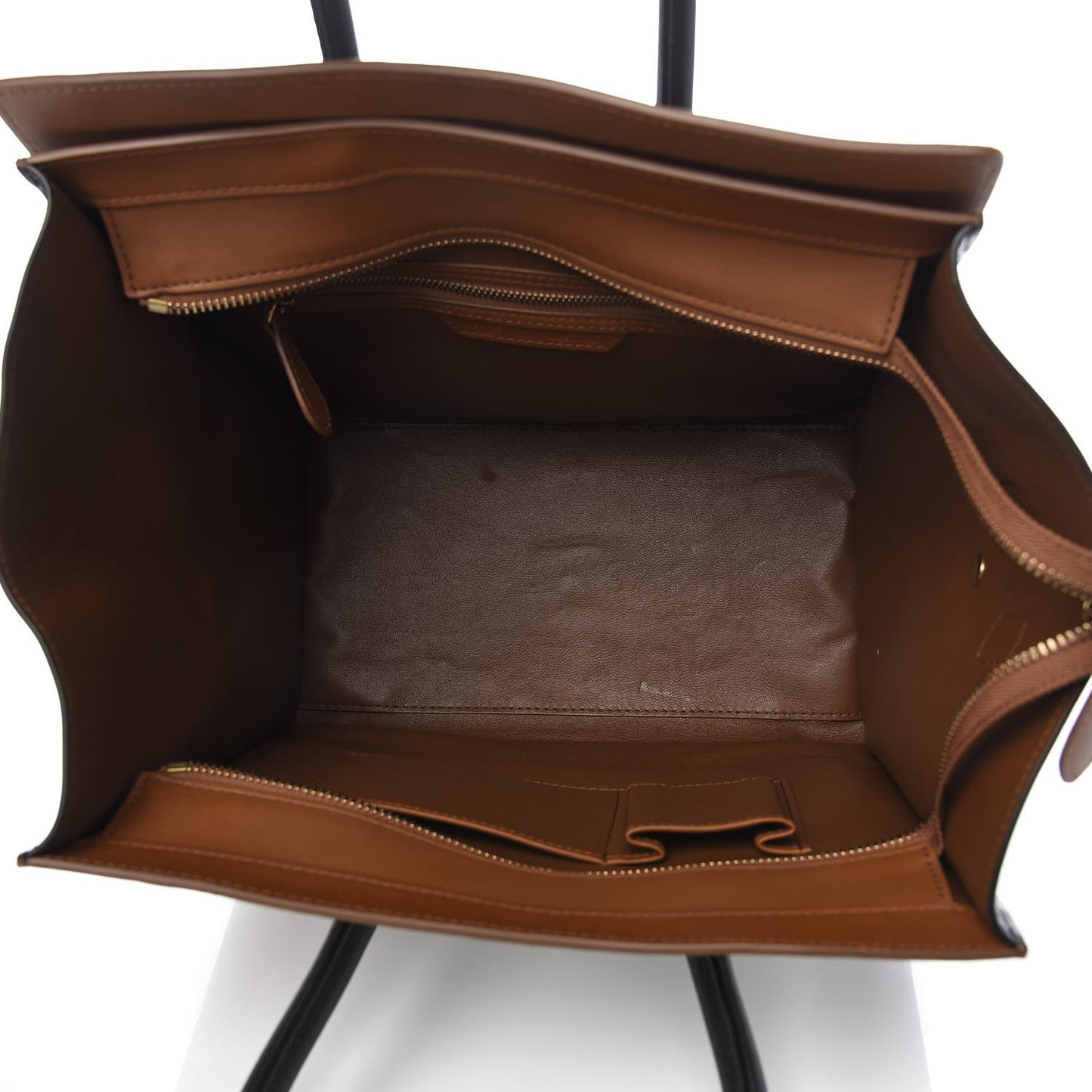 Smooth Calfskin Mini Tri-Color Luggage Brown