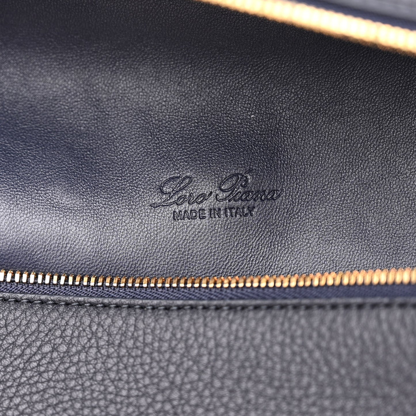 Grained Calfskin L23.5 Extra Pocket Backpack Navy Blue
